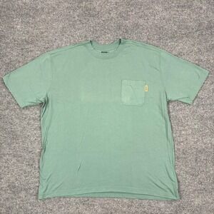 Wolverine Shirt Mens 2XL Green Pocket Tagless Cotton Blend Short Sleeve Tee
